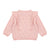 Pink Frill Pointelle Cardigan
