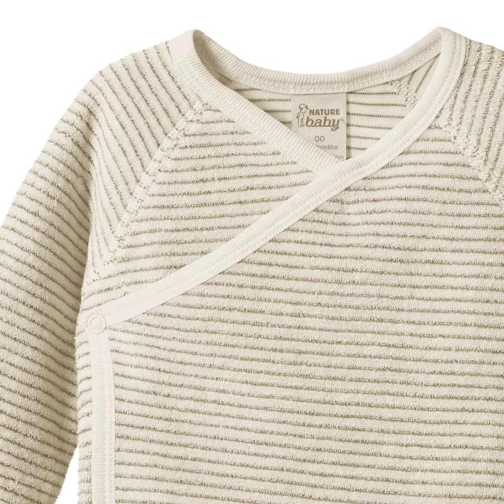Kimono Jacket Terry - Nettle Pinstripe
