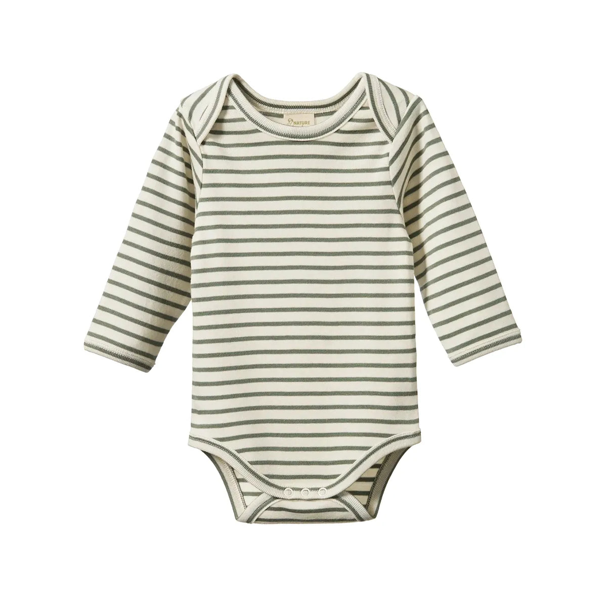 Long Sleeve Bodysuit - Nettle Sailor Stripe