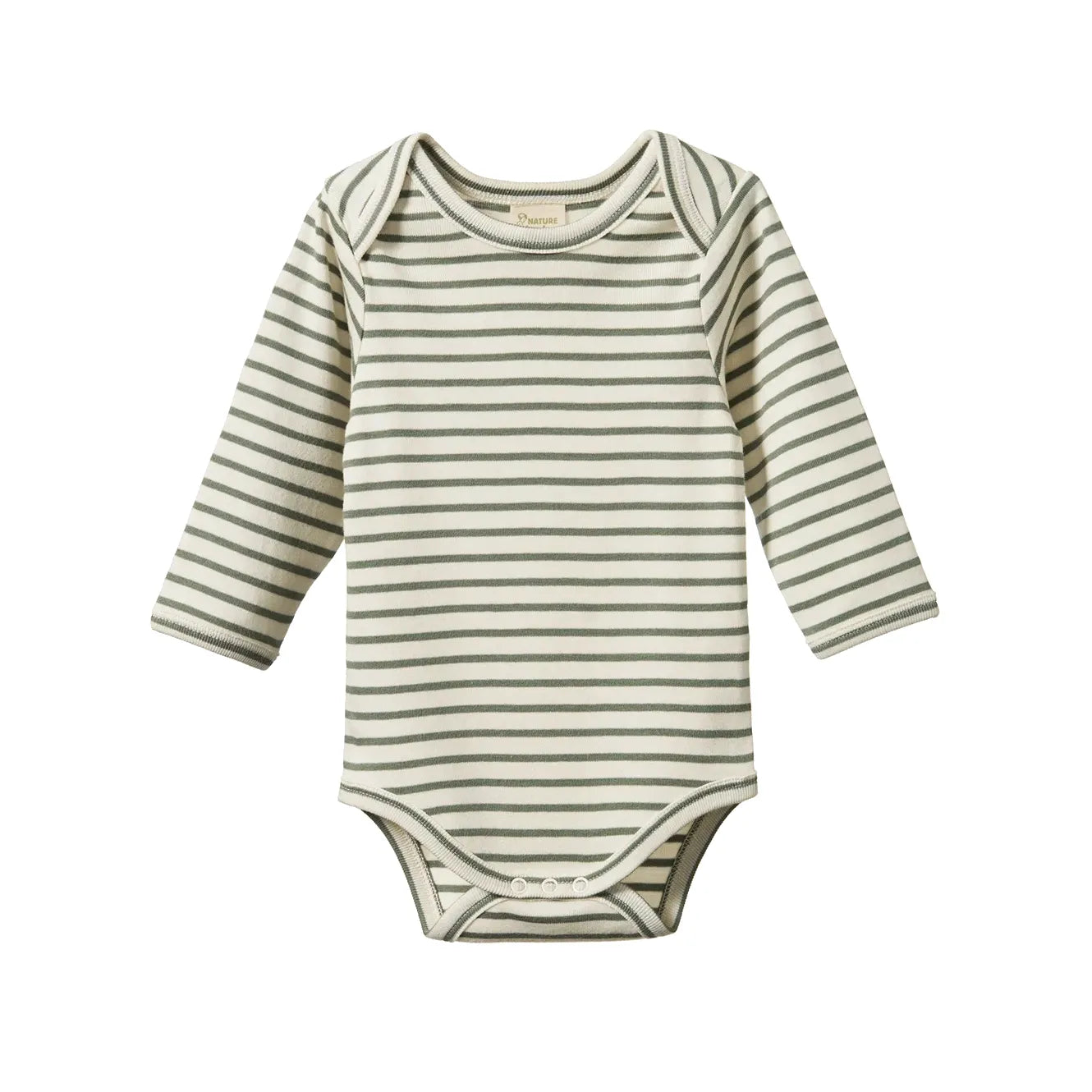 Long Sleeve Bodysuit - Nettle Sailor Stripe