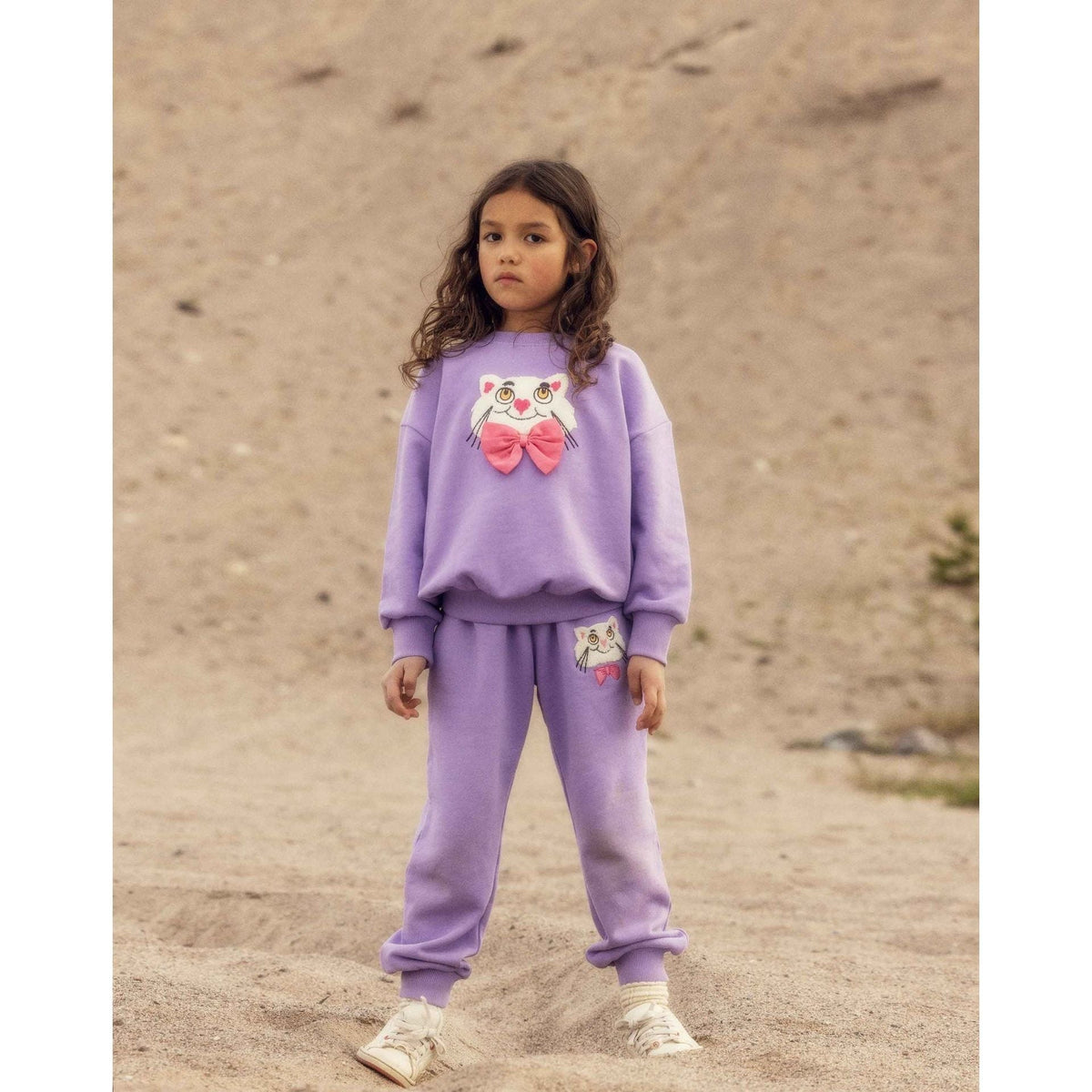 Cat With Bowtie Chenille Sweatshirt