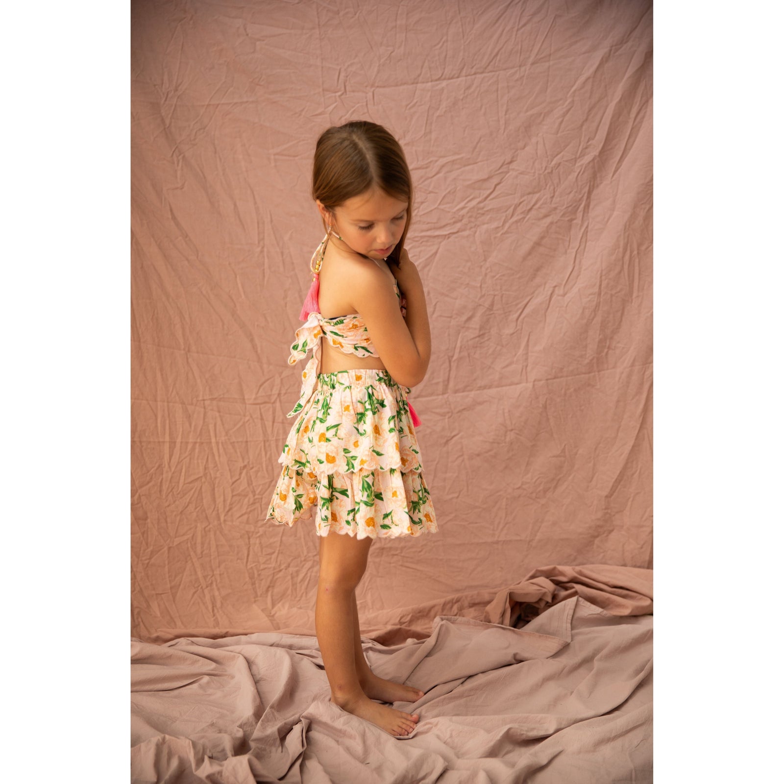 Luna Shorts-Soiree Bouquet Strawberry Sundae