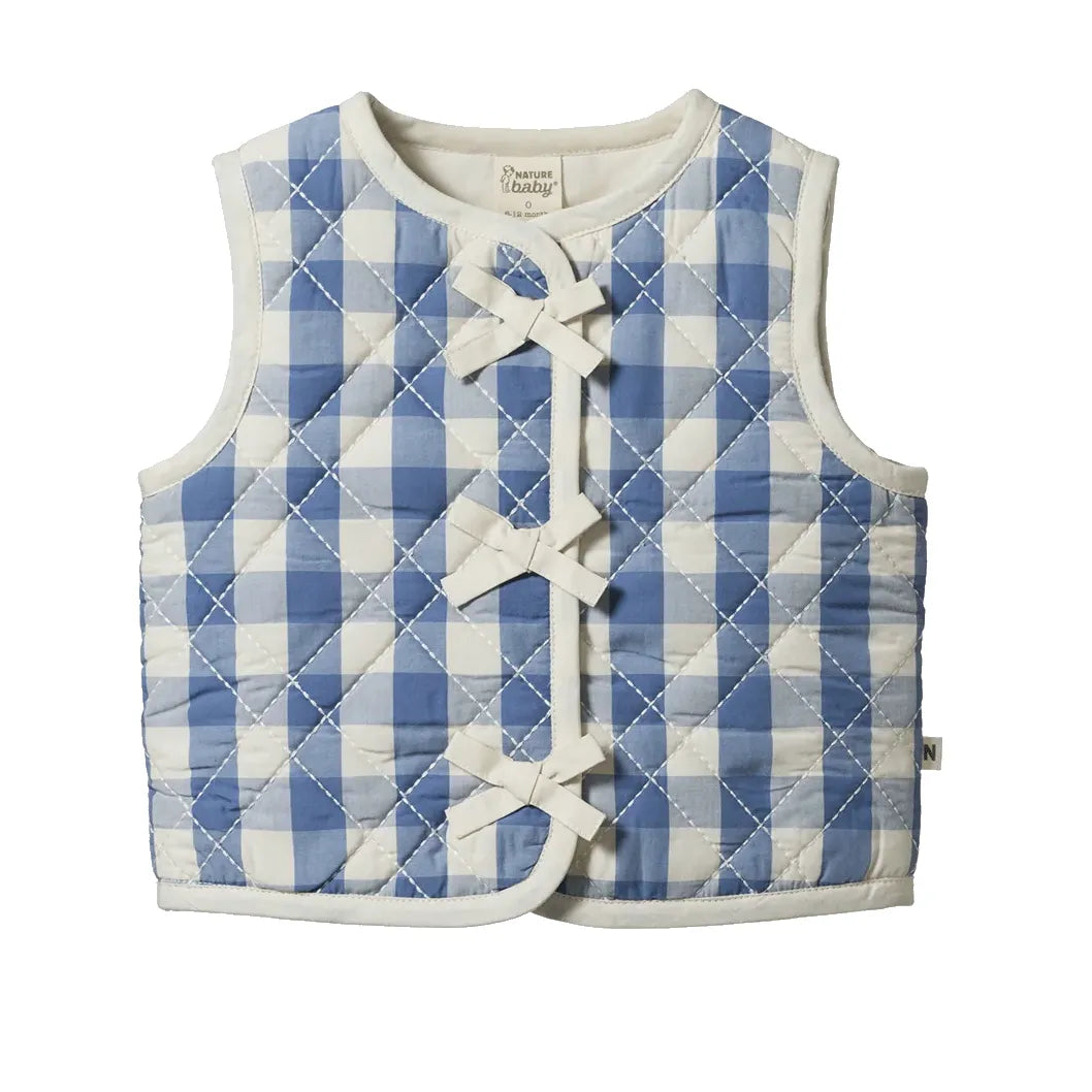 Marlo Quilted Vest - Bluebelle Check