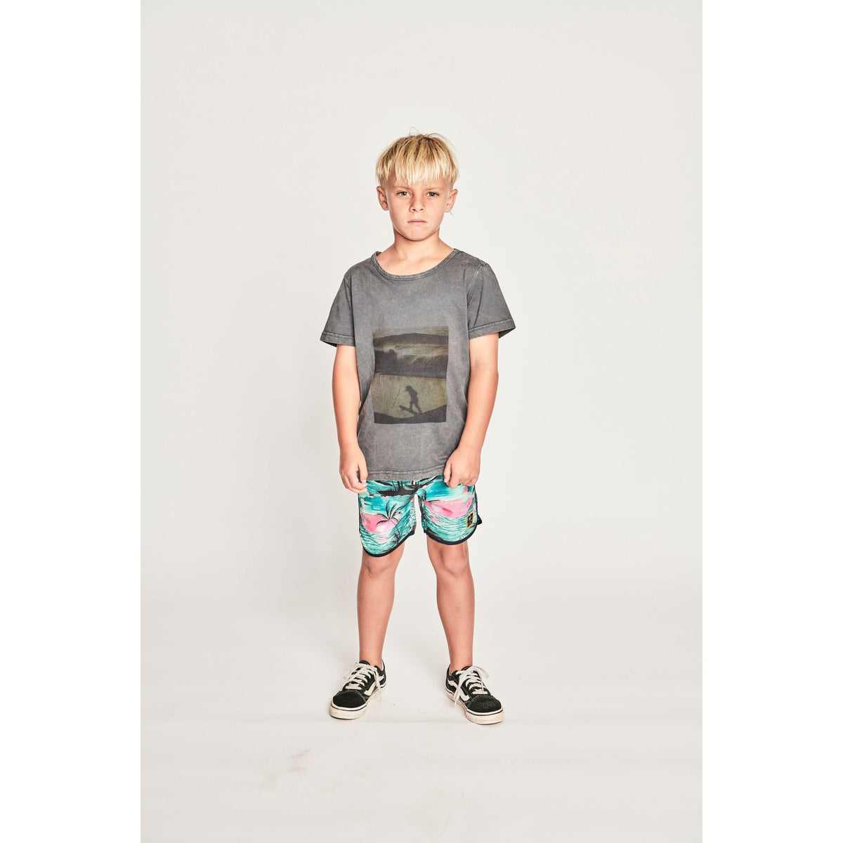 Dropin Ss Tee - Mineral Blk