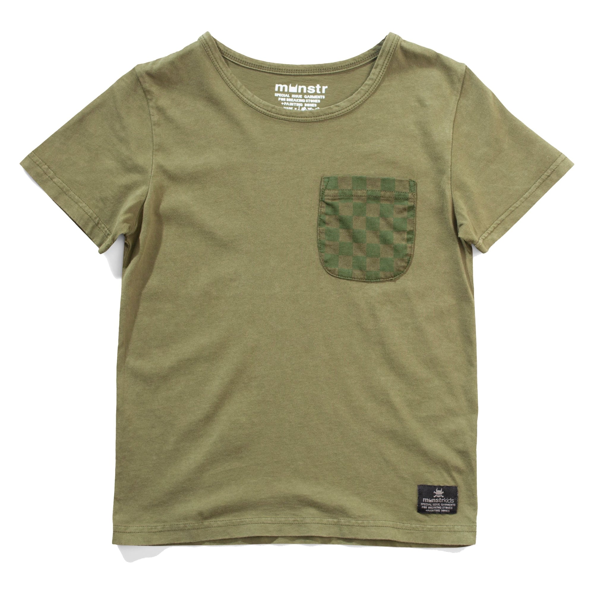 Pkt Check Ss Tee - Mineral Olivine