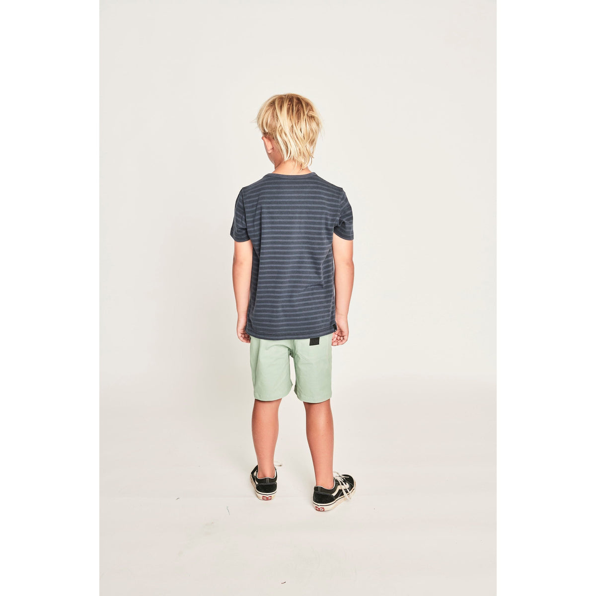 Stripewash Ss Tee - Dk Denim Stripe