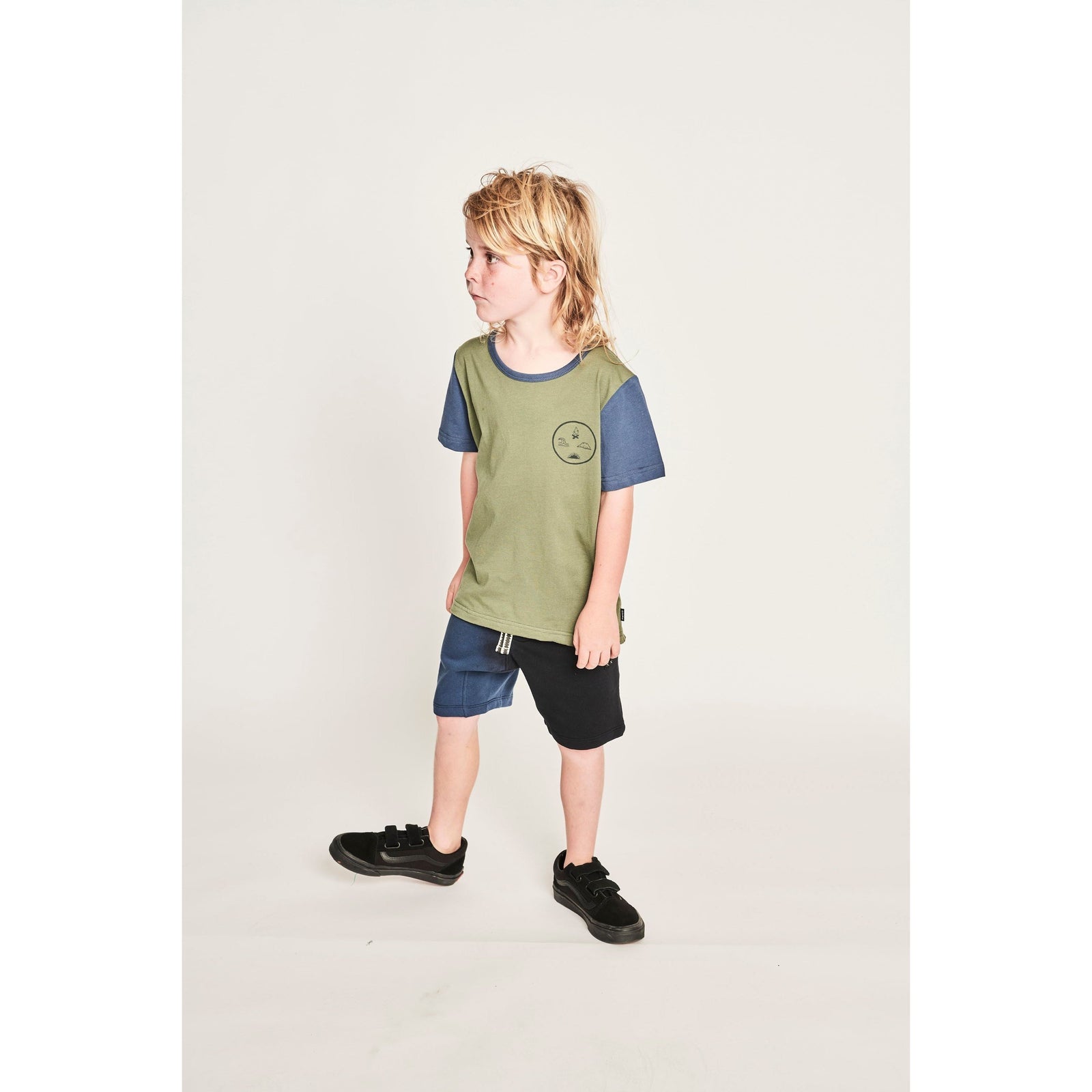 Sidewinder Ss Tee - Olivine/Dk Denim