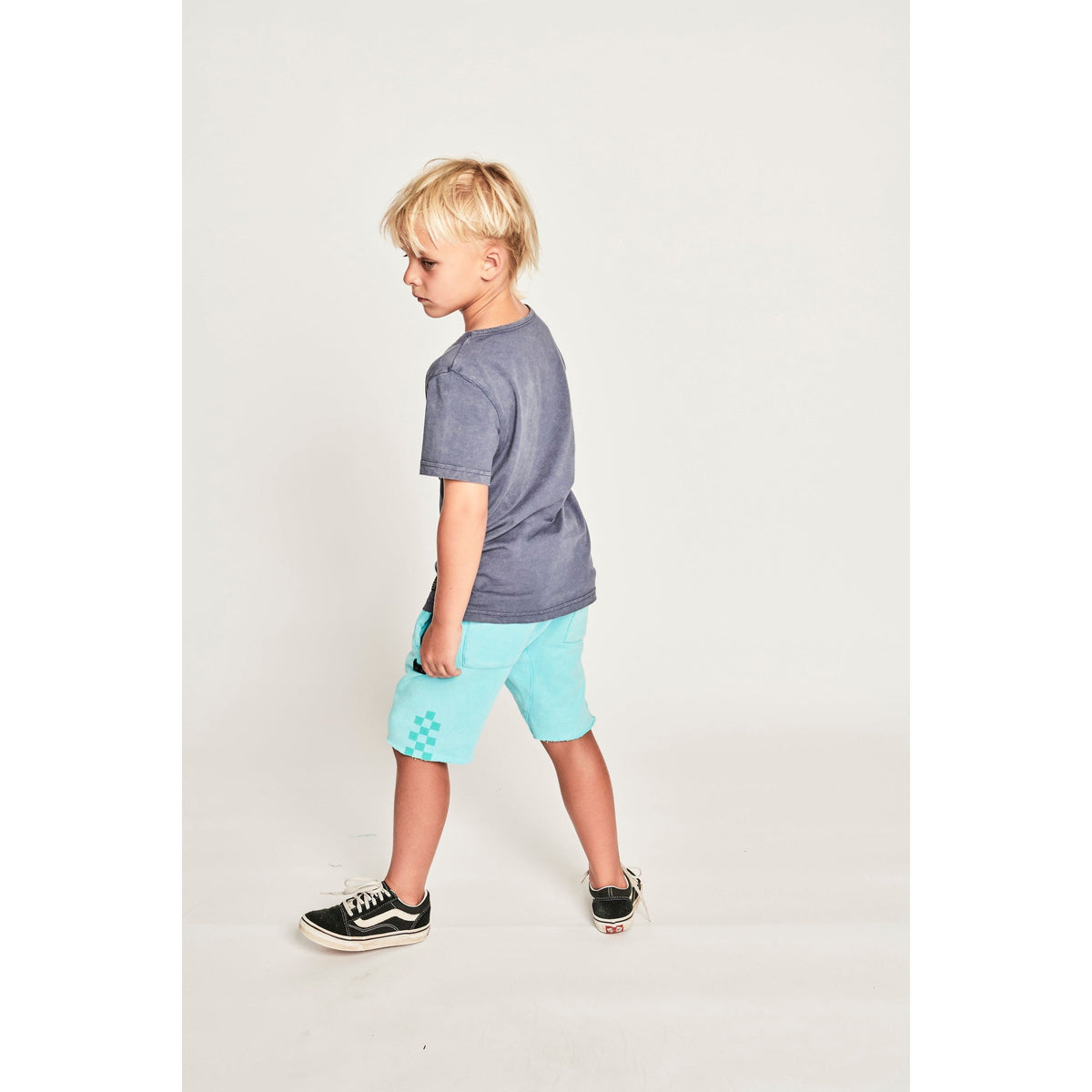 Racer Track Short - Mineral Aqua