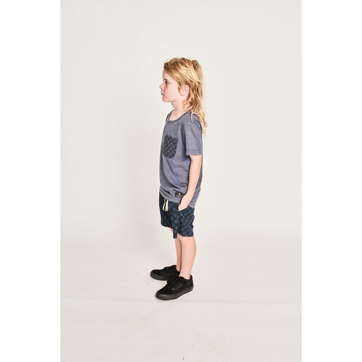 Flagged Wshort - Denim Check