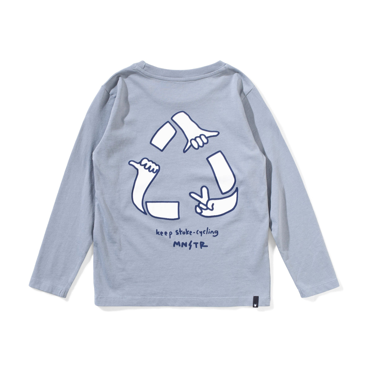 Recycle Ls Tee - Mid Blue