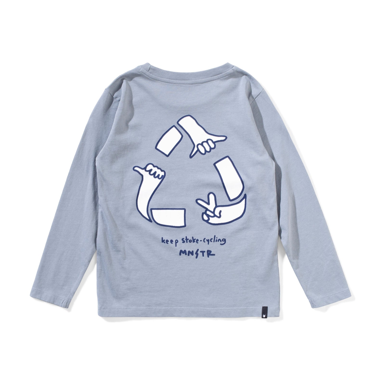 Recycle Ls Tee - Mid Blue