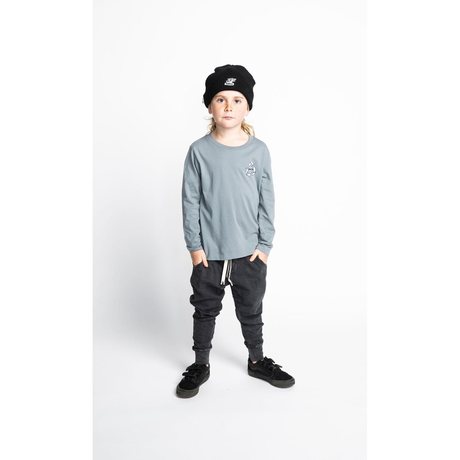 Recycle Ls Tee - Mid Blue