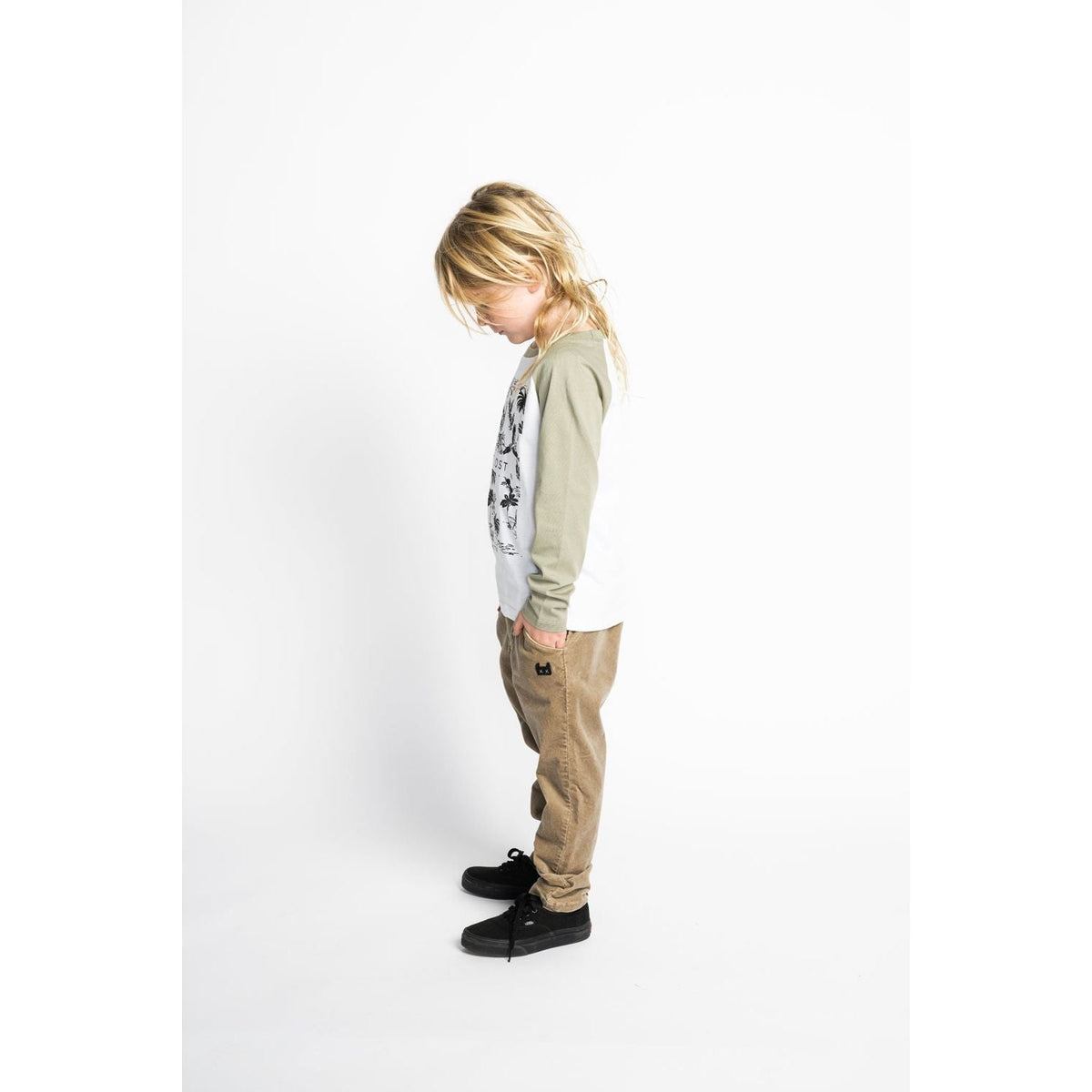 Garden Ls Tee - White/Olivine