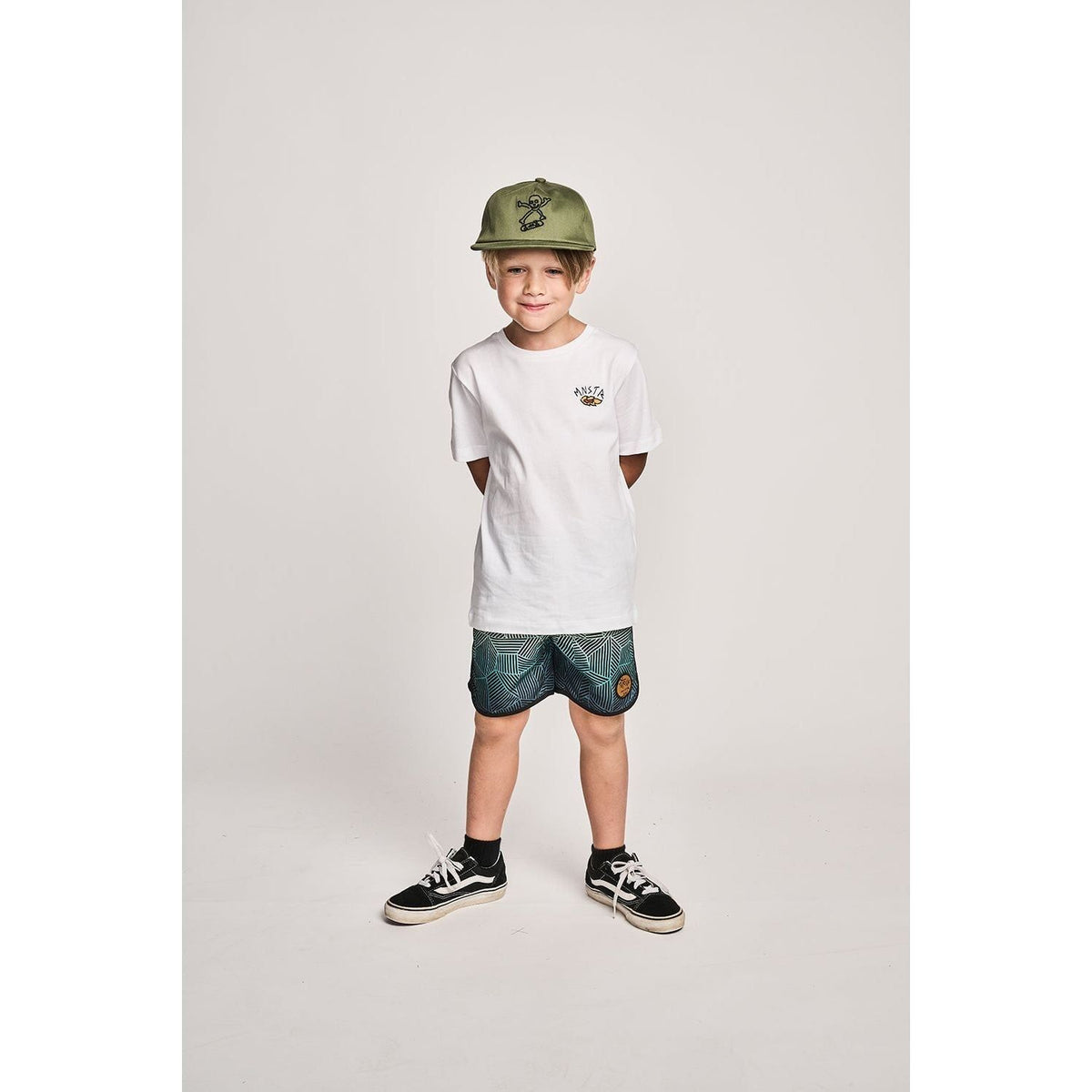 Wavebuoys Bshort - Teal Stripe