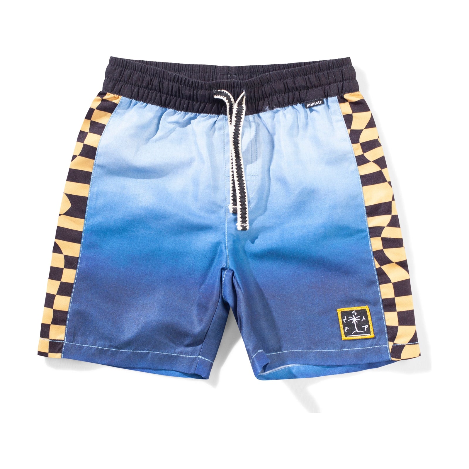 Wrapdyecheck Bshort - Blue Grad