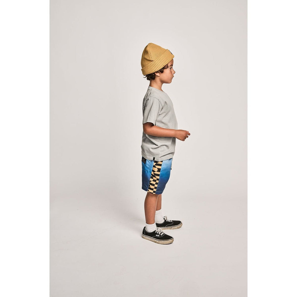 Wrapdyecheck Bshort - Blue Grad