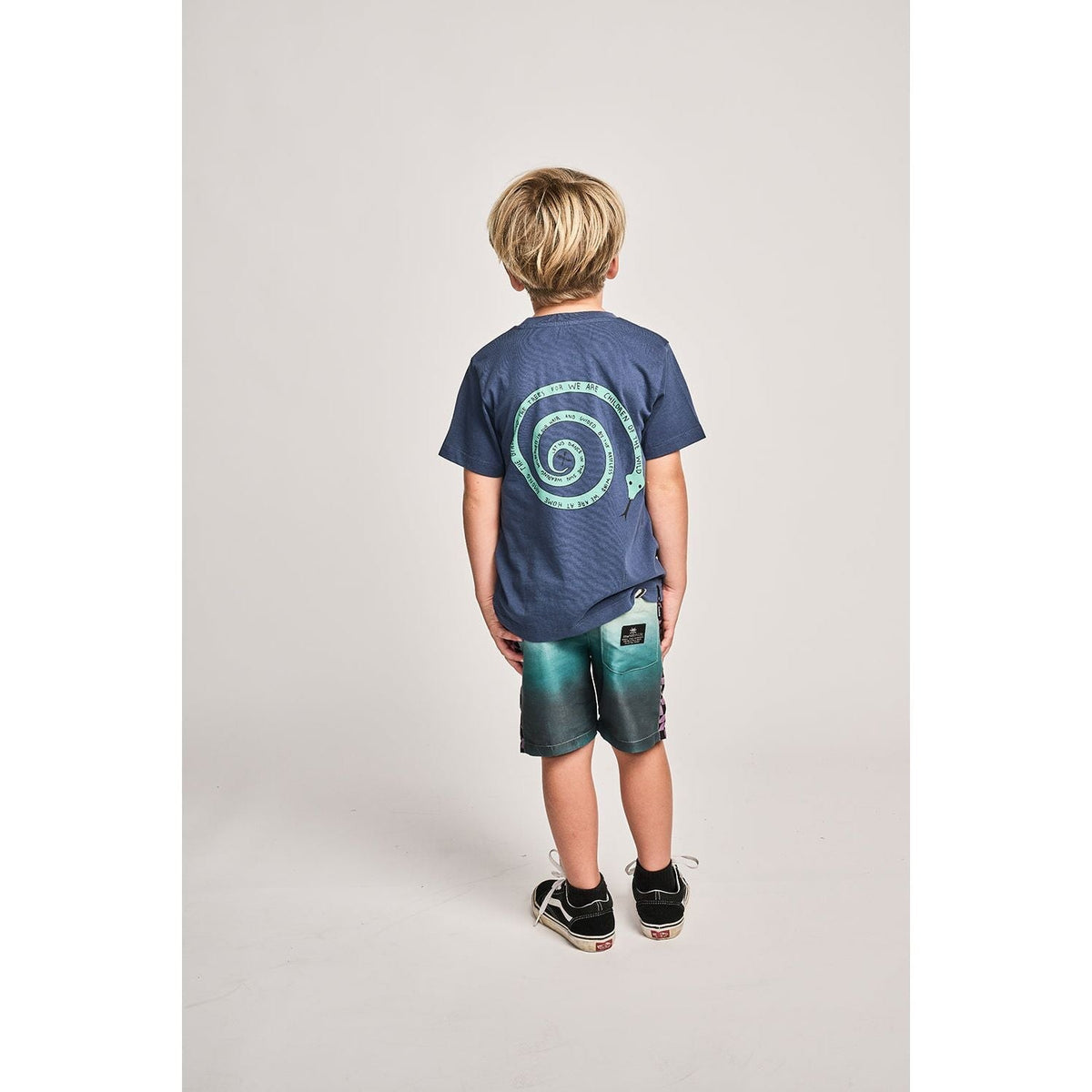 Wrapdyecheck Bshort - Teal Grad