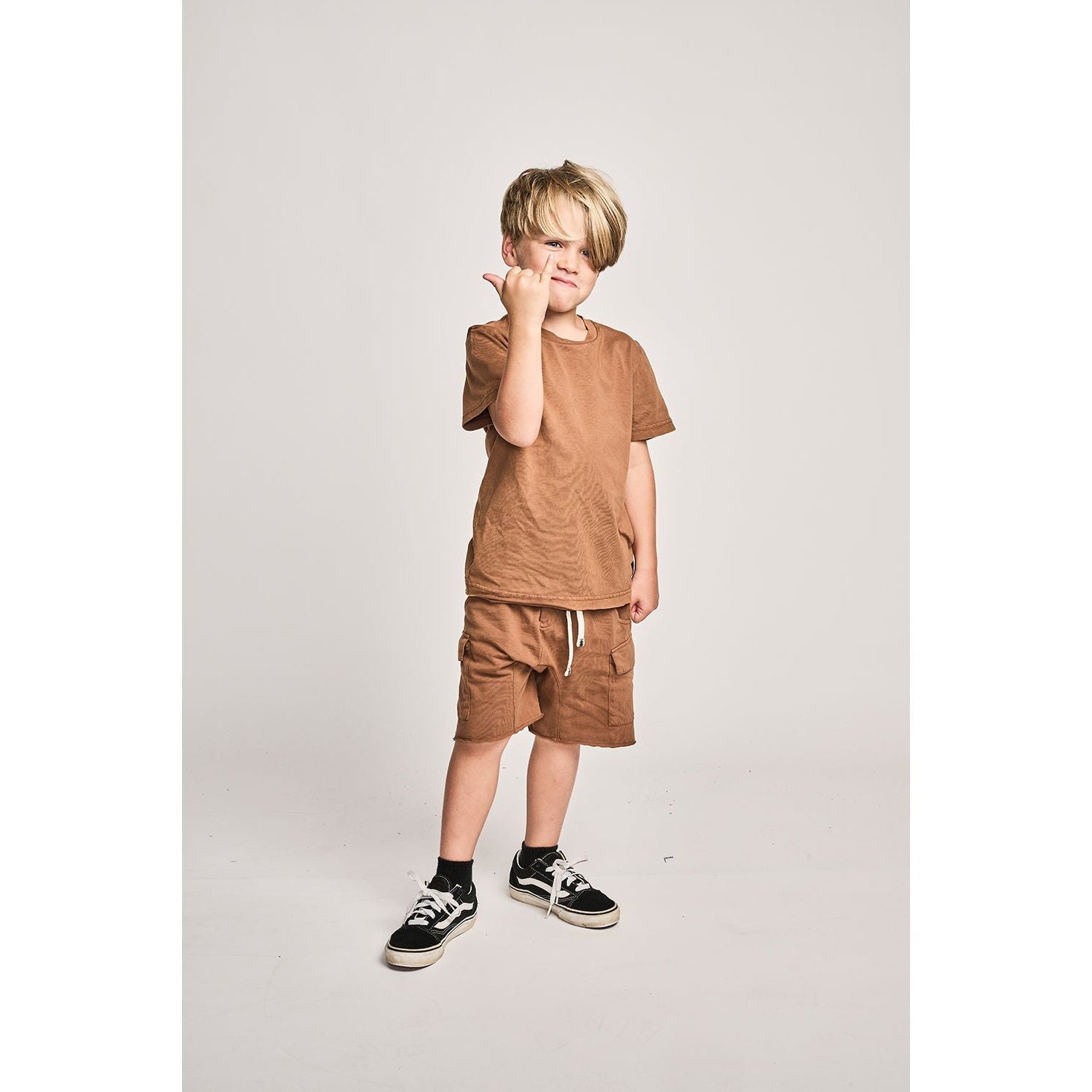 Mnstr Plain Ss Tee - Washed Almond