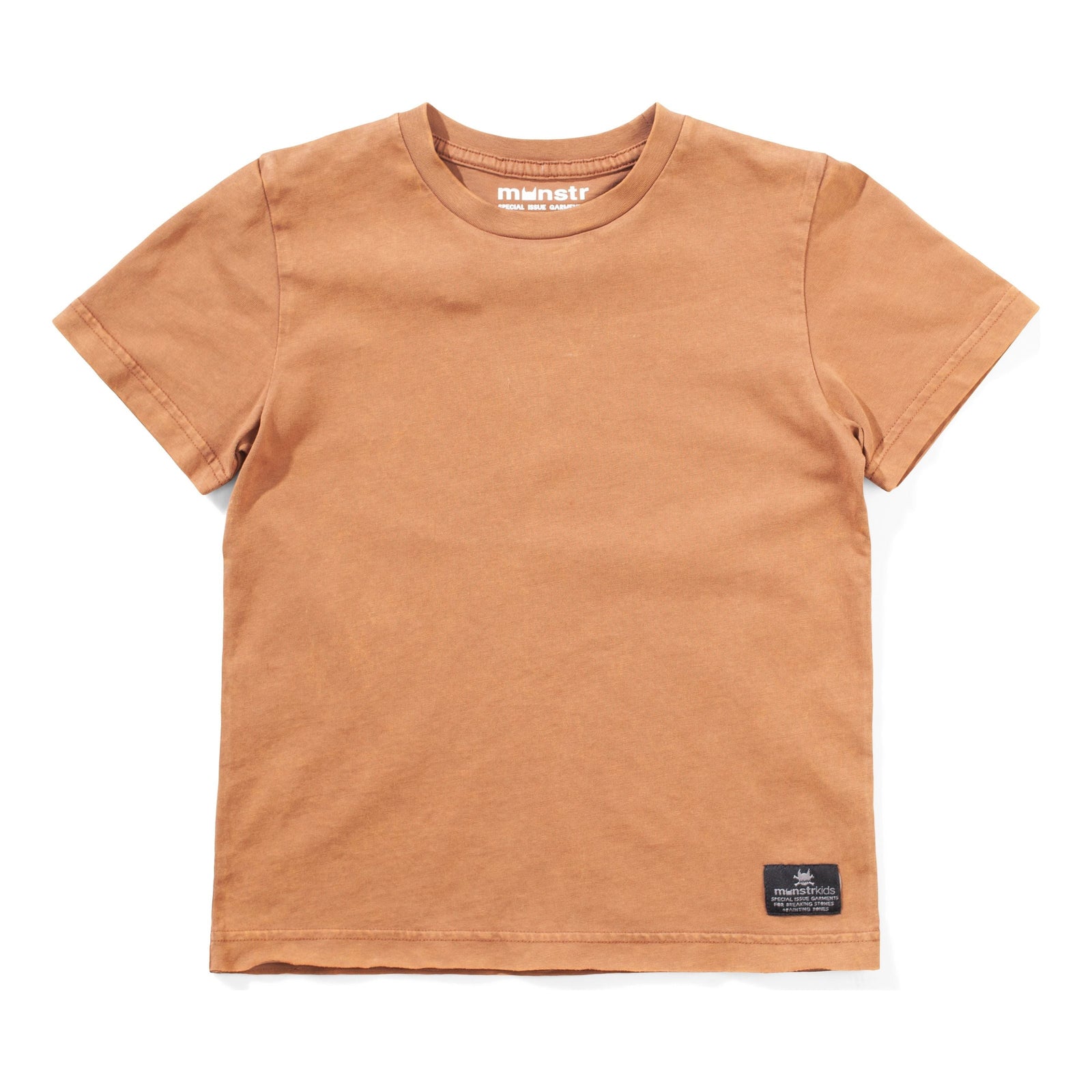 Mnstr Plain Ss Tee - Washed Almond