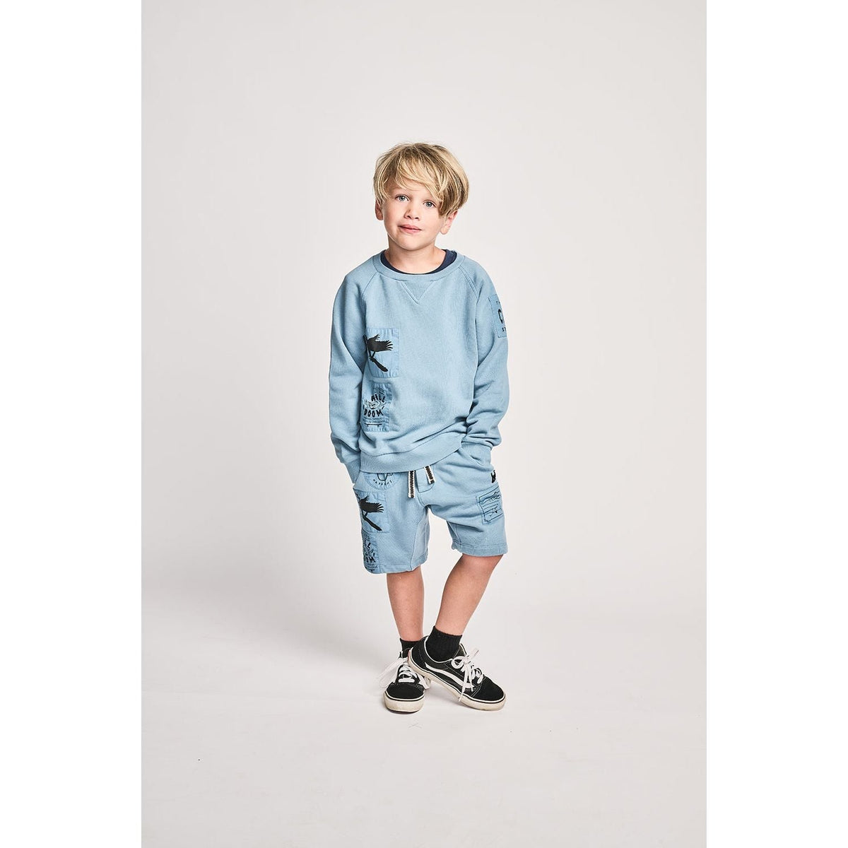 Patchedup Short - Washed Blue