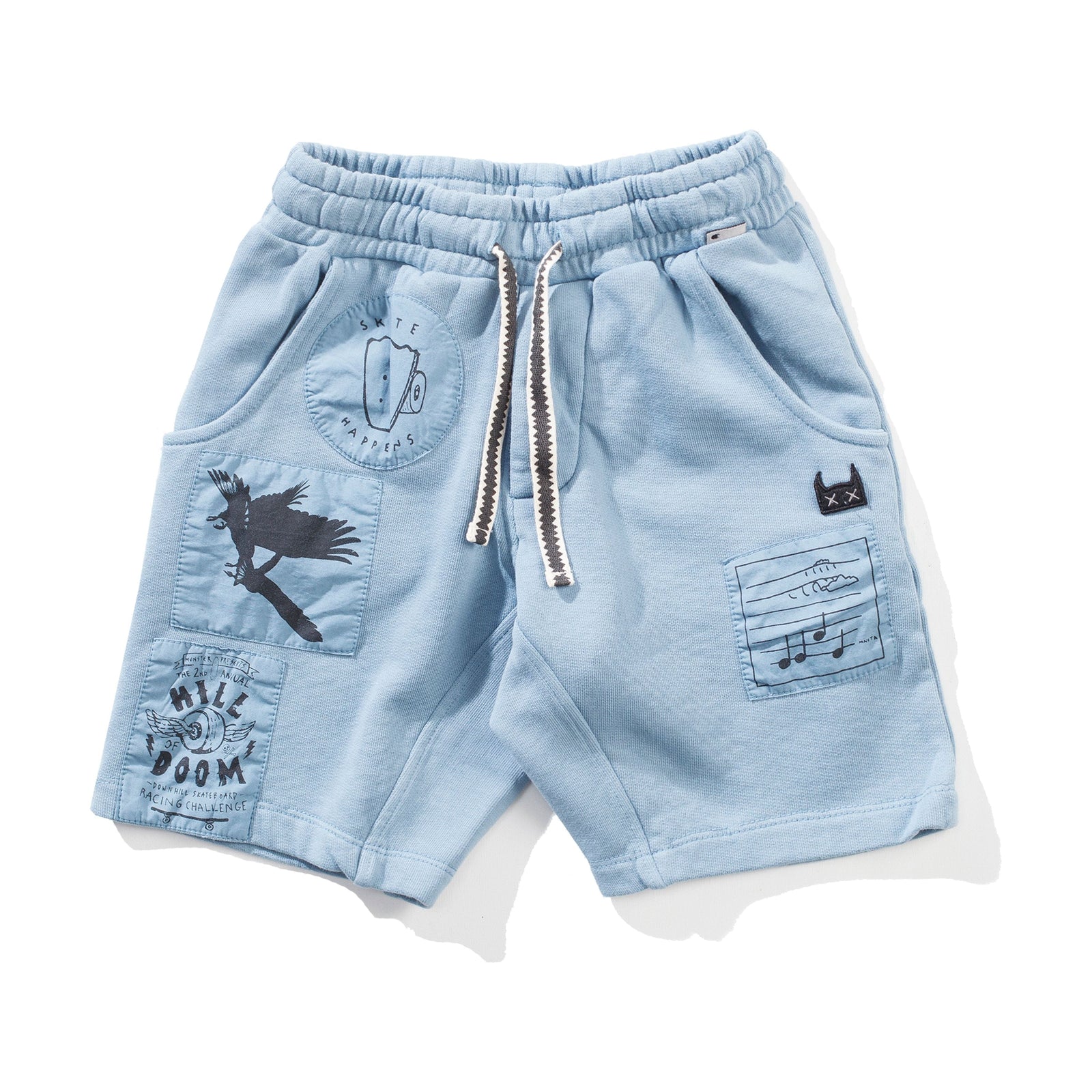 Patchedup Short - Washed Blue