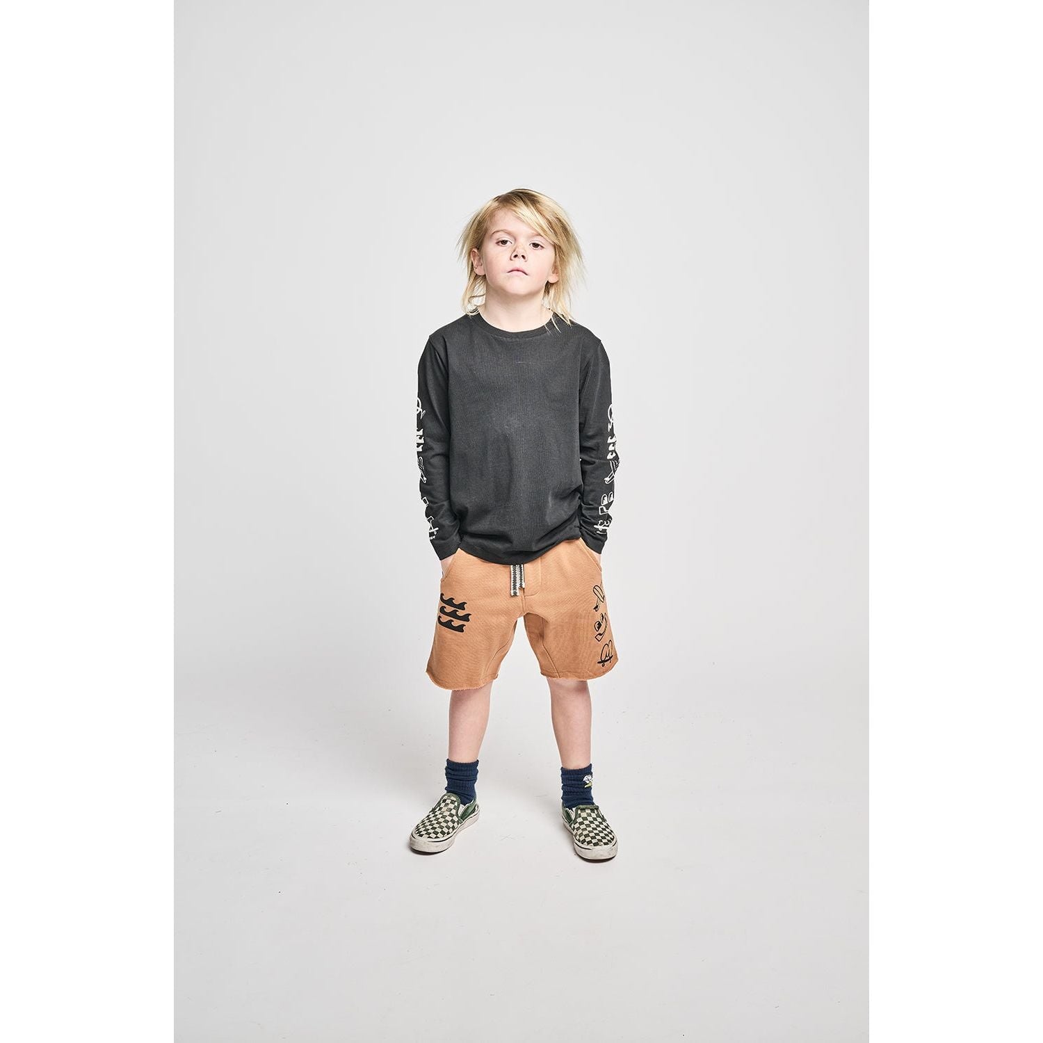 Branded Short - Almond