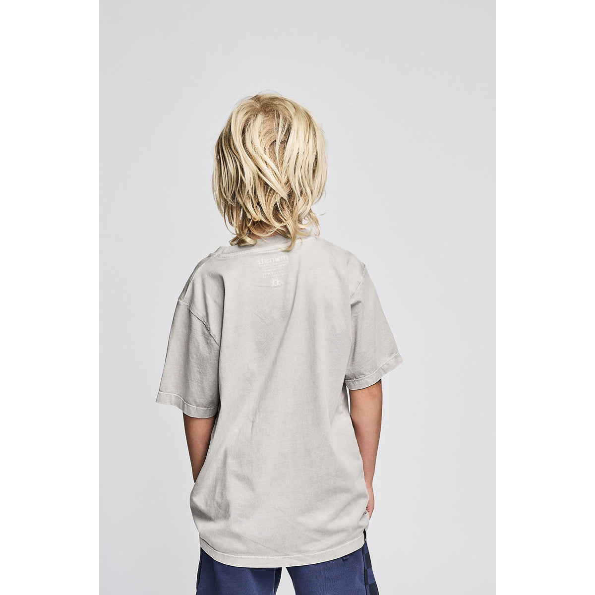 Checkme Tee - Washed Light Grey
