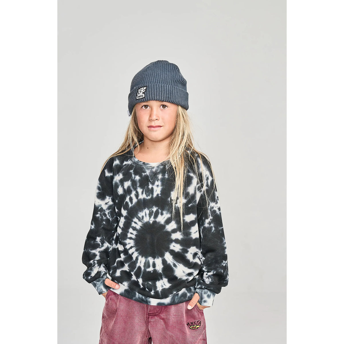 Dyedye Crew - Black/Light Grey