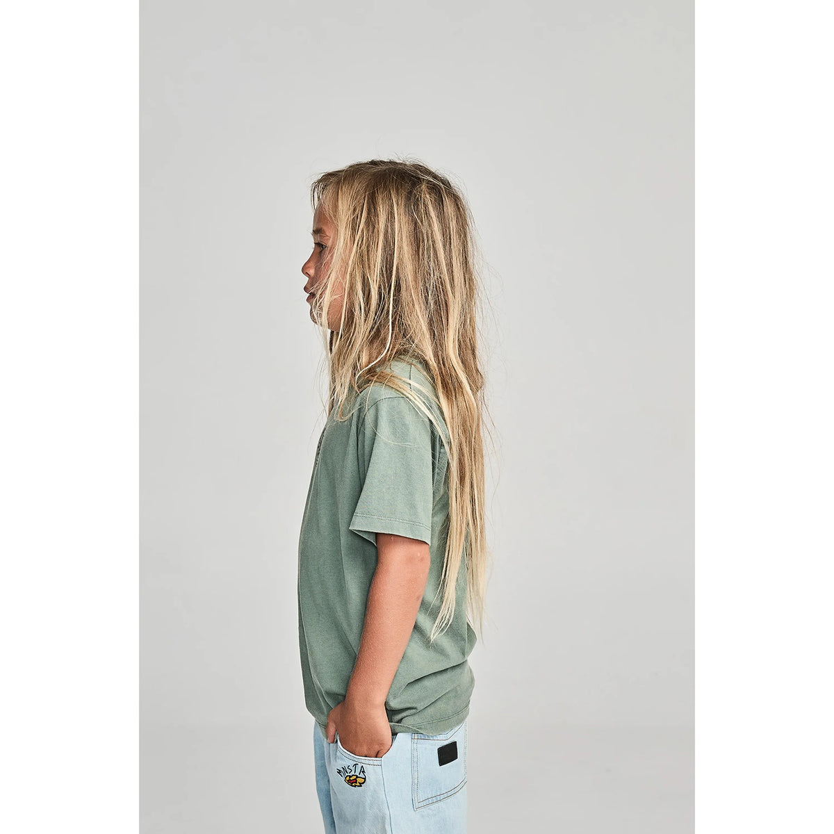Alley Cats Tee - Washed Mid Green