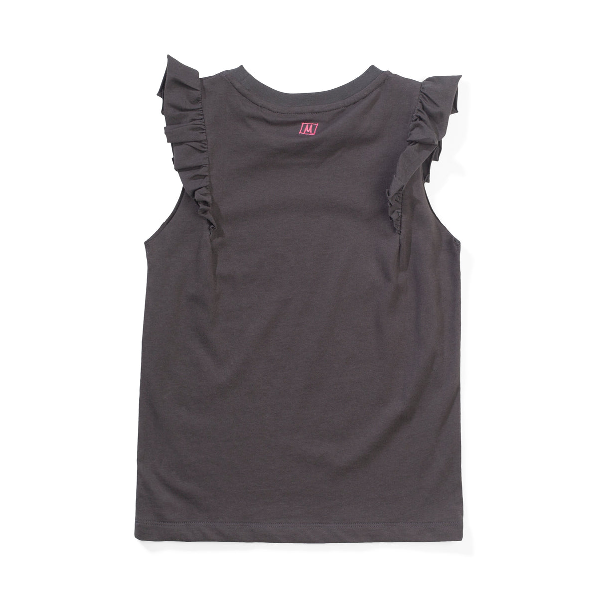 Bella Frill Tank - Soft Black