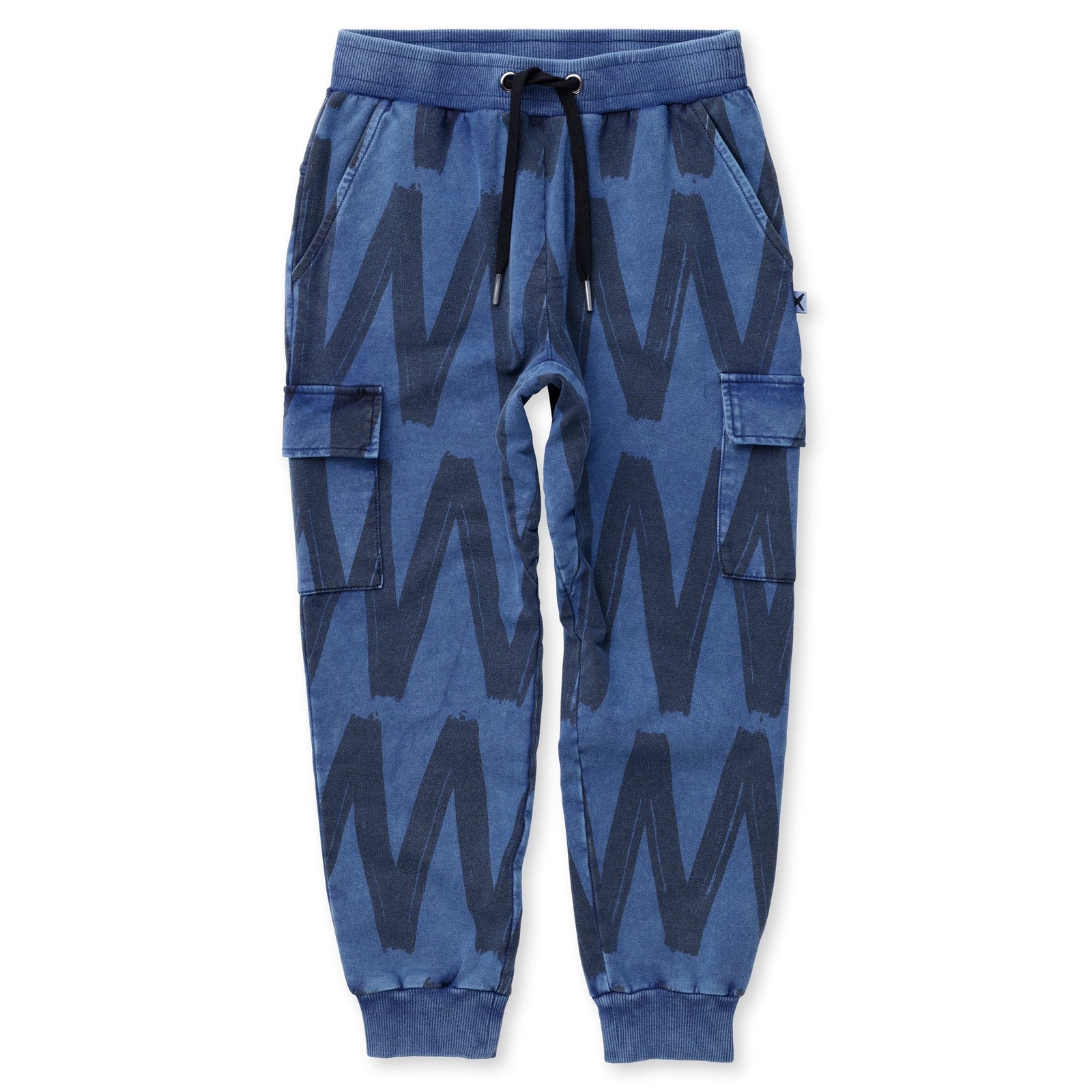 Zig Zag Cargo Trackies - Midnight Wash