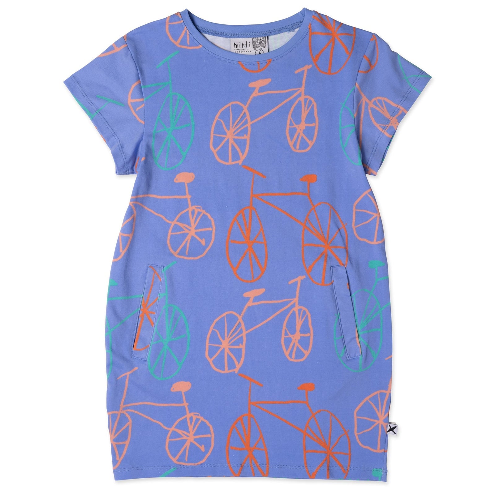 Bikes Dress- Bright Cornflower