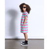 Happy Face Tee Dress- Candy/Teal