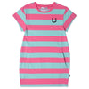 Happy Face Tee Dress- Candy/Teal