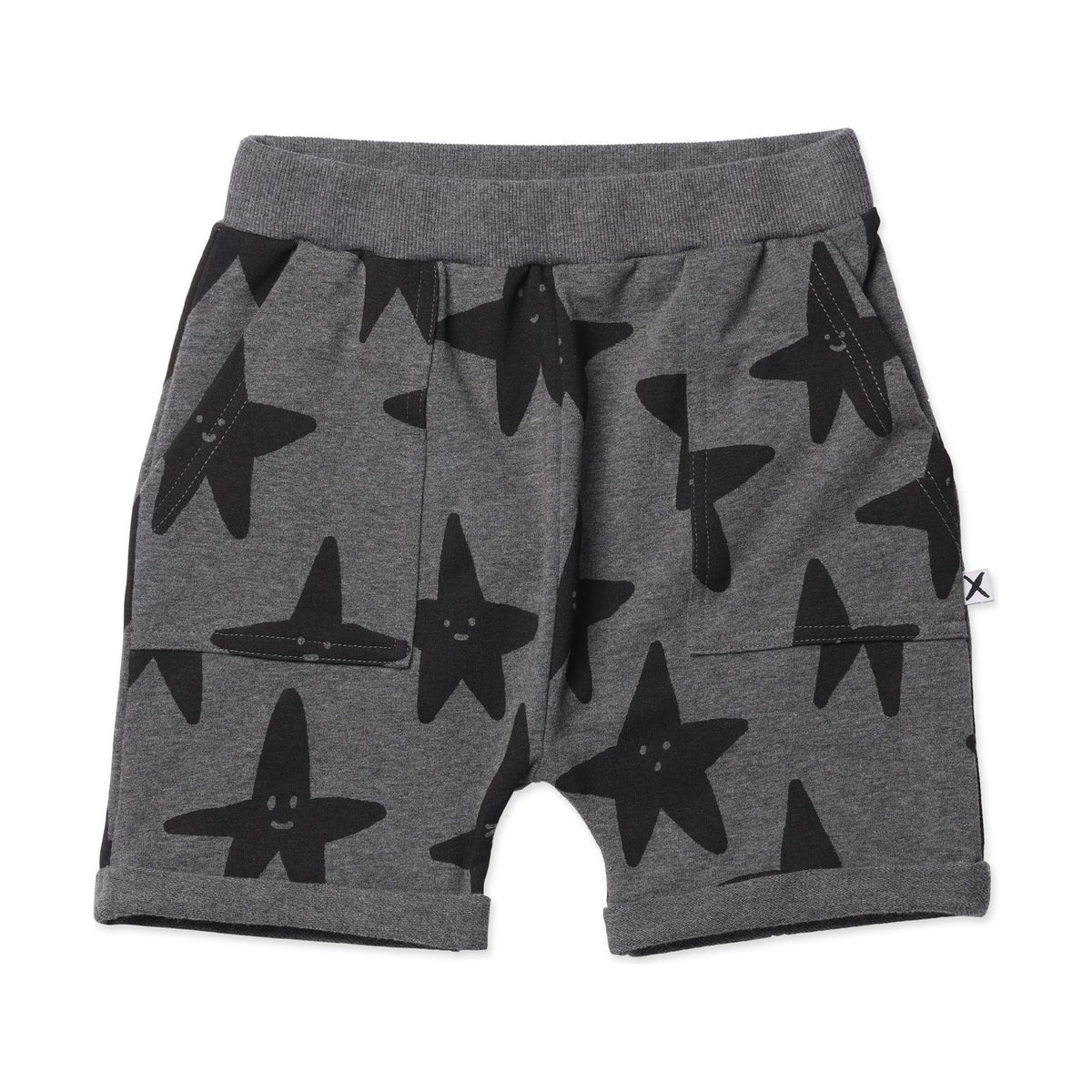 Happy Stars Short- Charcoal Marle