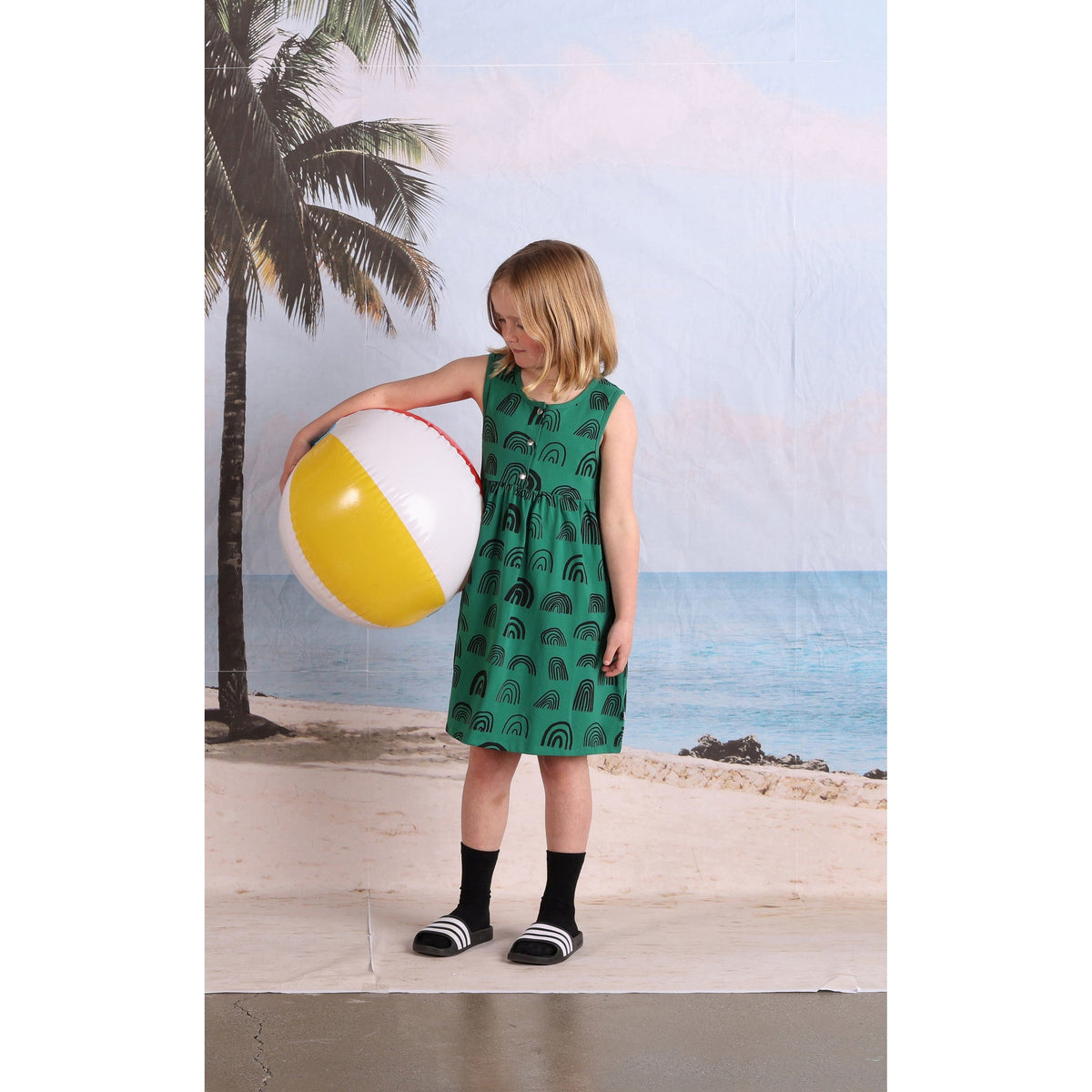 Rainbows Dress- Kelly Green