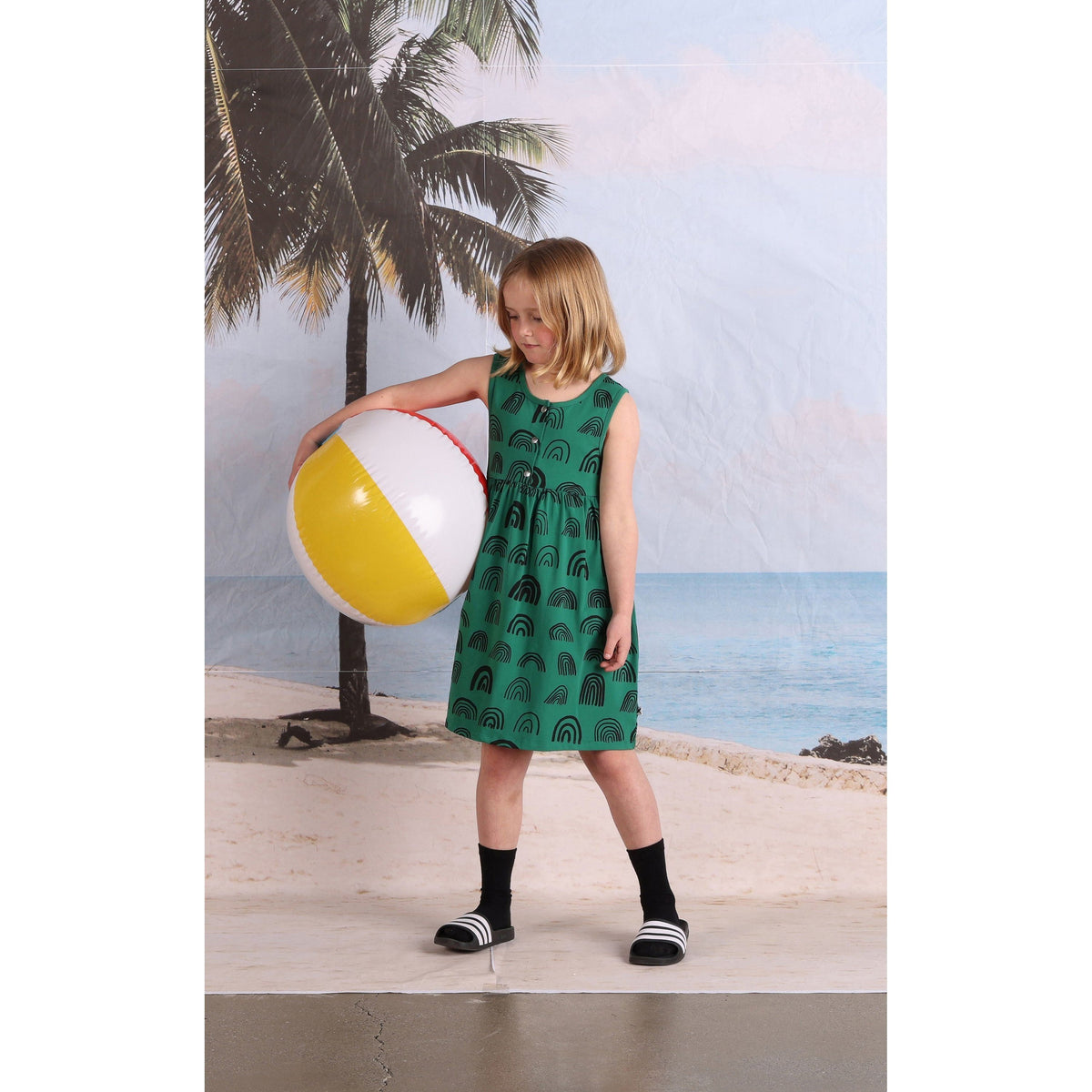 Rainbows Dress- Kelly Green