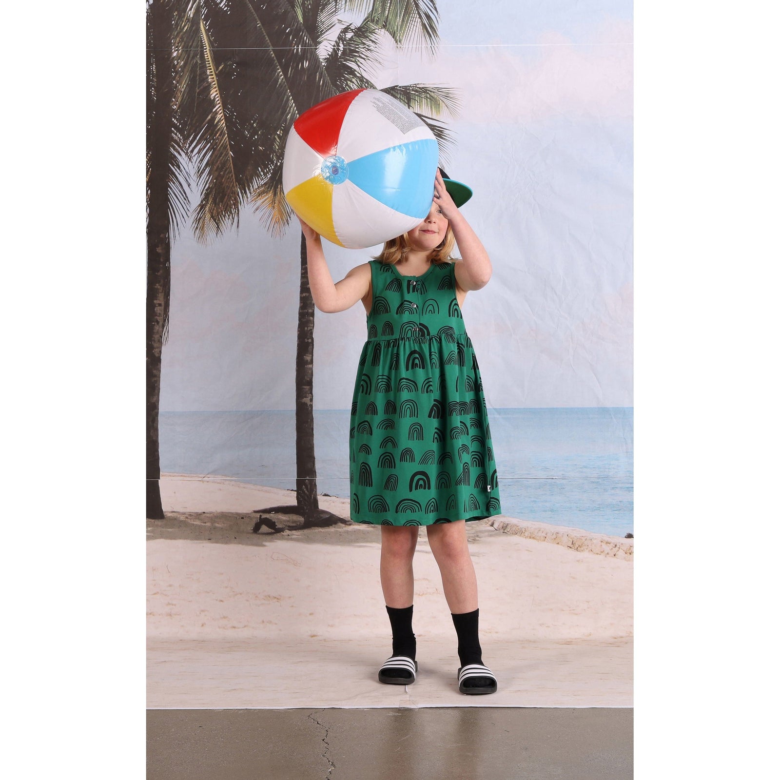 Rainbows Dress- Kelly Green