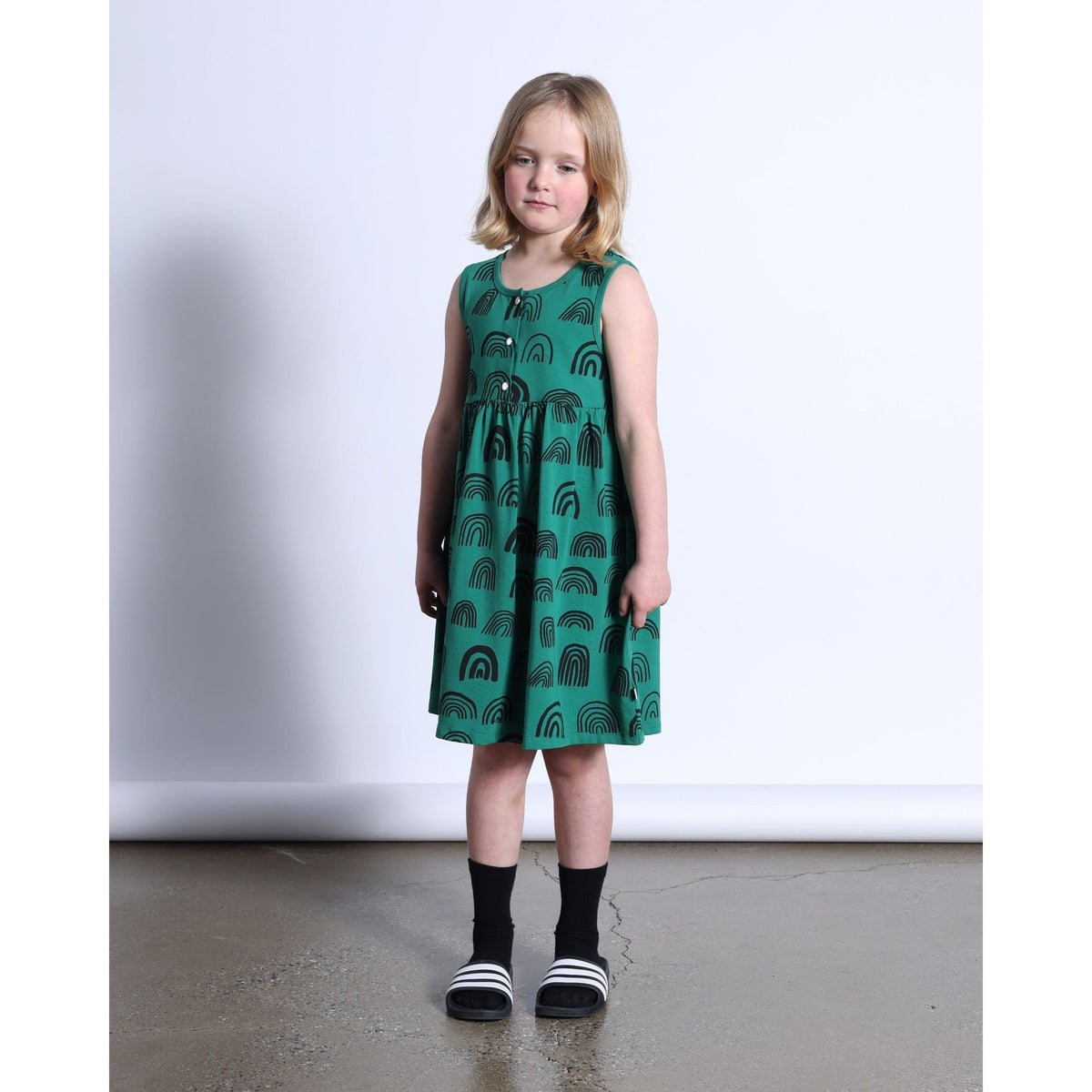 Rainbows Dress- Kelly Green