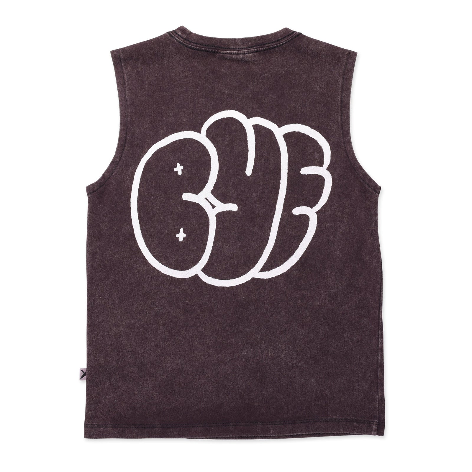 Bubble Greeting Sleeveless Tee- Black Wash
