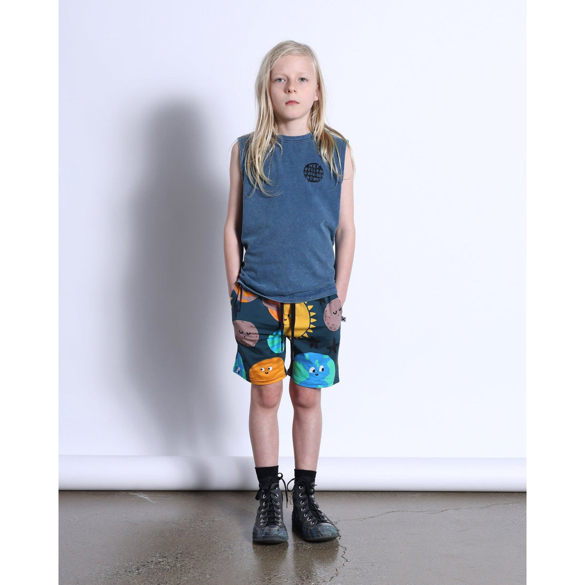 Planet Party Short- Dark Green