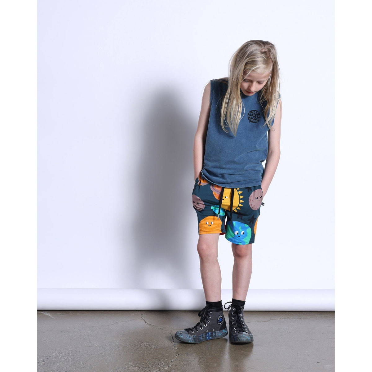 Planet Party Short- Dark Green
