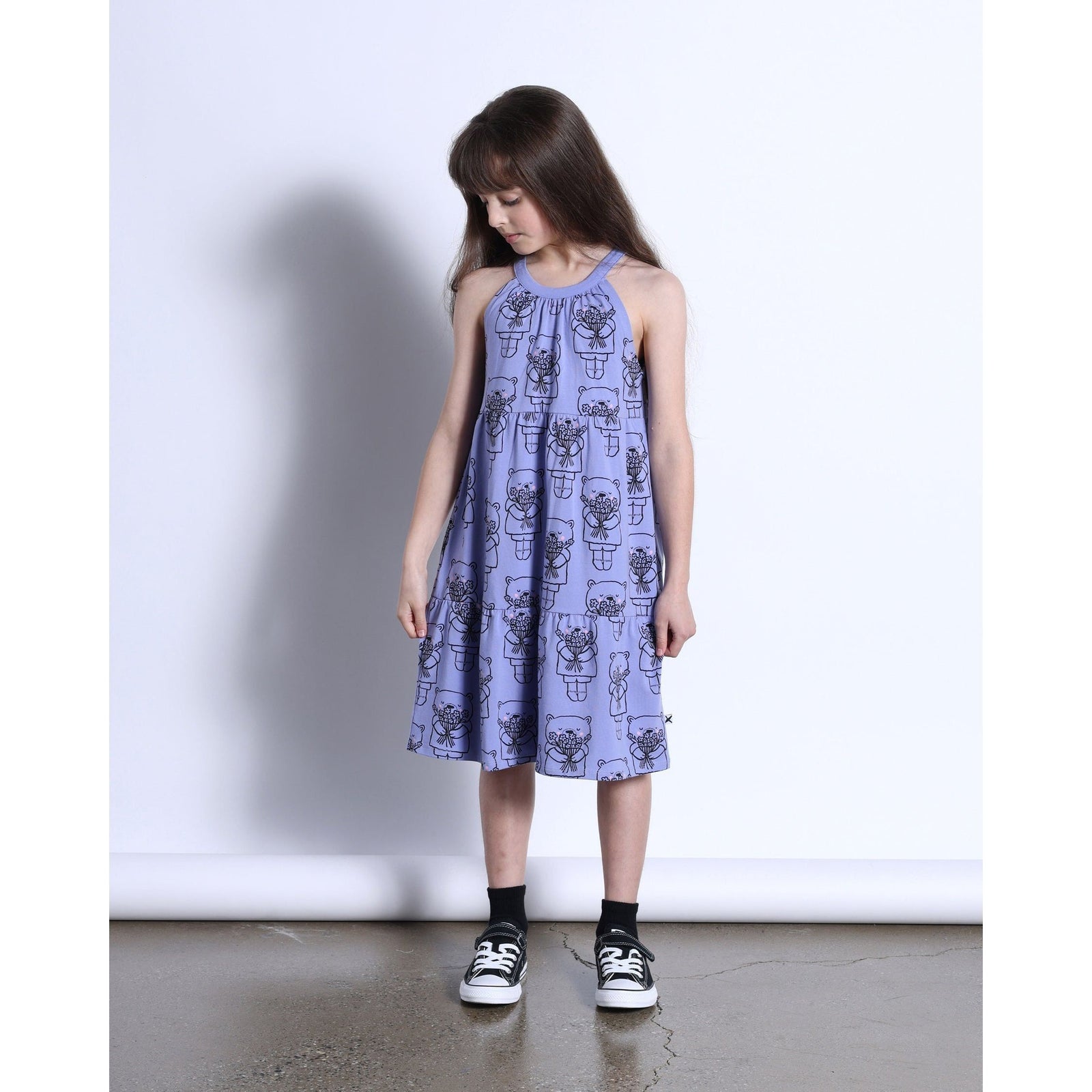 Bouquet Bear Dress- Purple