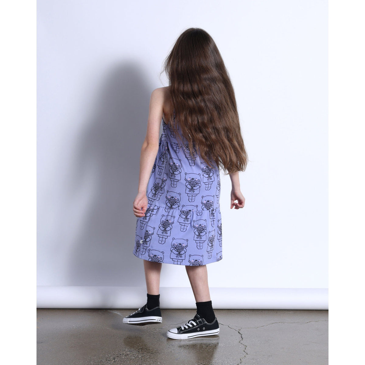 Bouquet Bear Dress- Purple