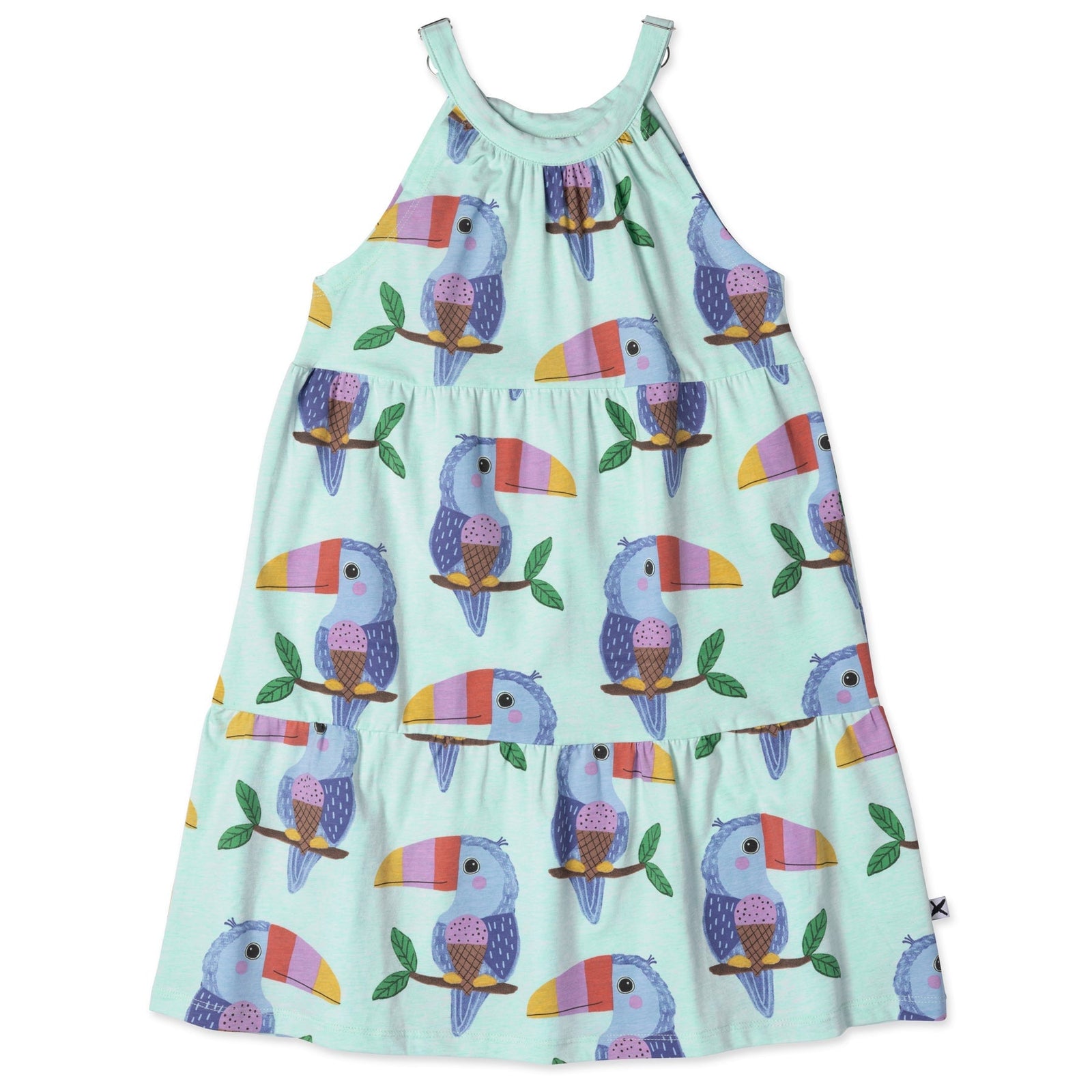 Icecream Toucan Dress- Mint Marle