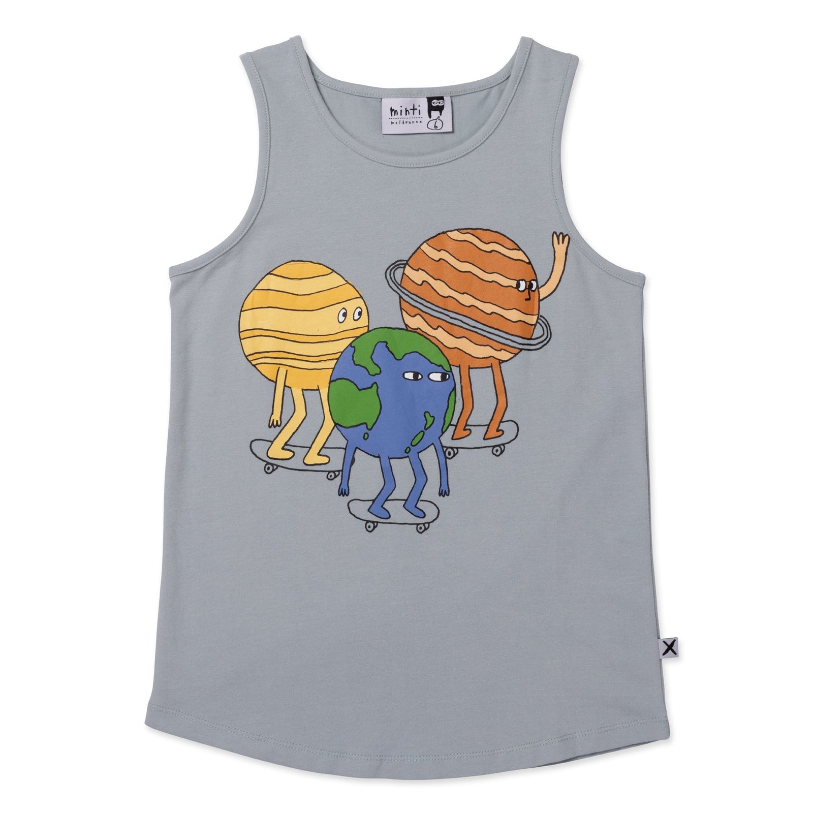 Planet Skaters Singlet- Sage