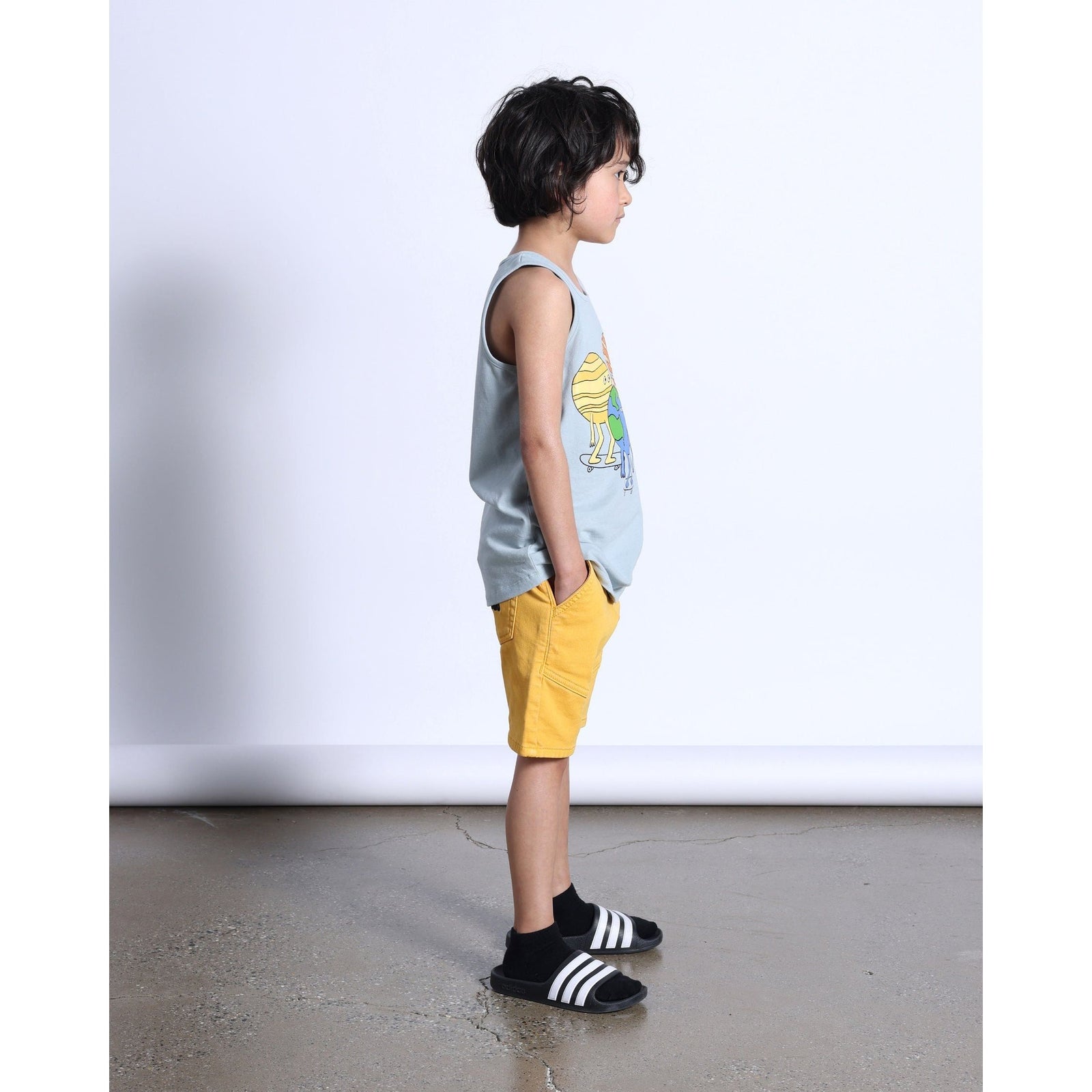 Planet Skaters Singlet- Sage