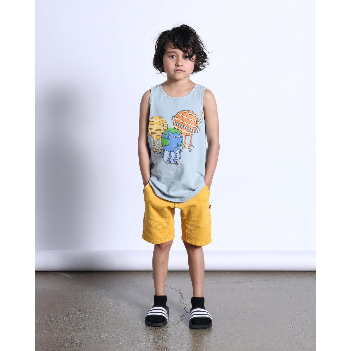 Planet Skaters Singlet- Sage
