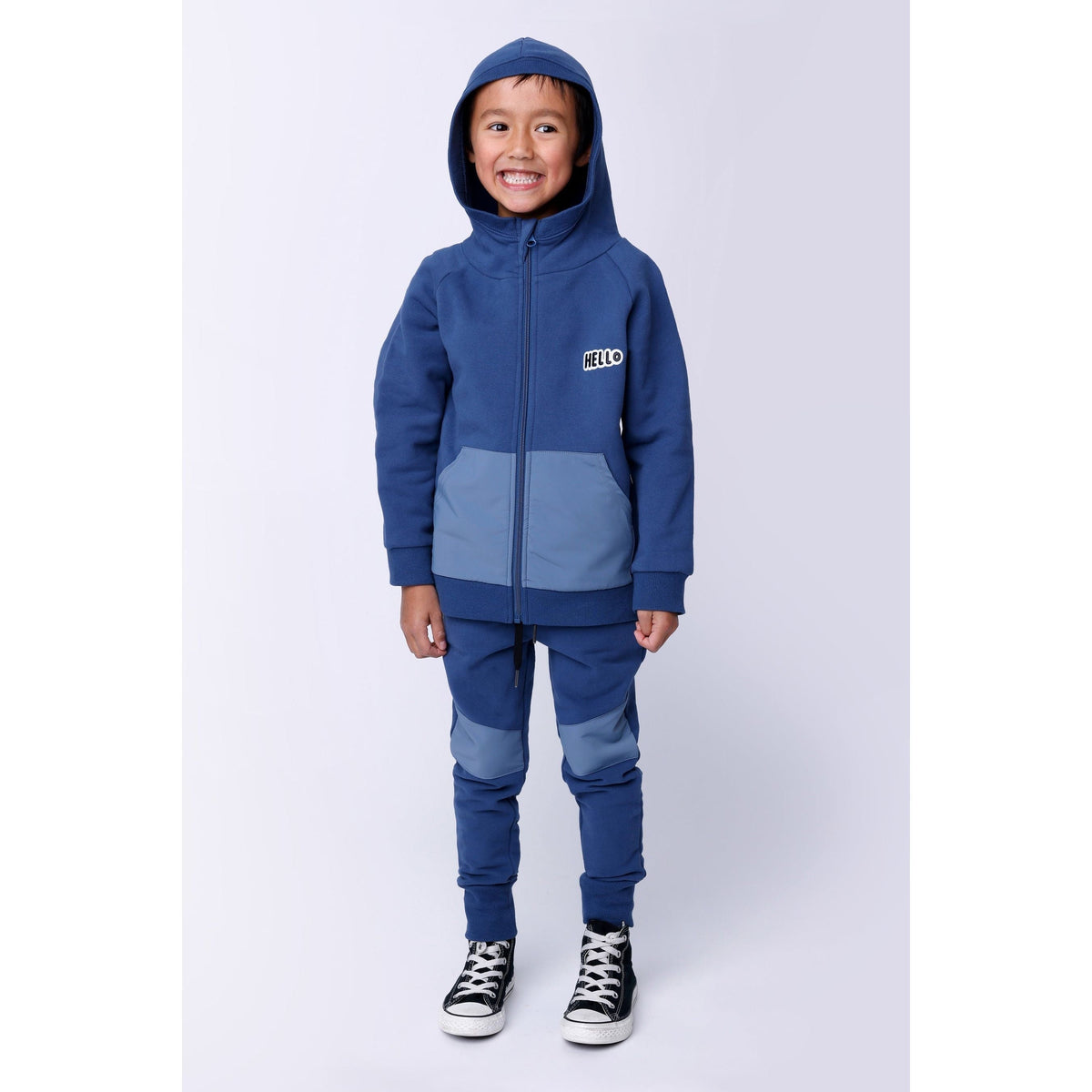 Nylon Patch Furry Zip Up