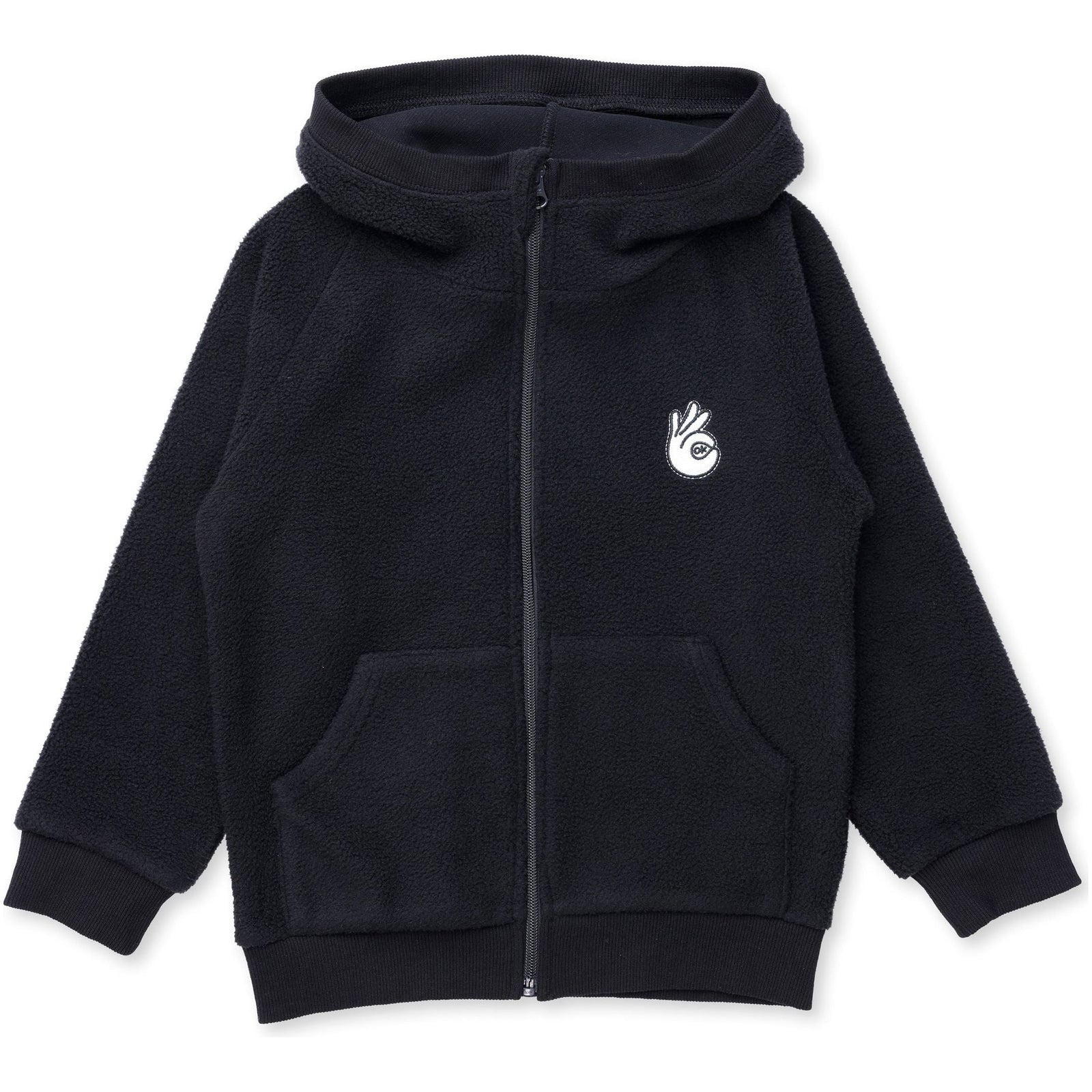 Teddy Zip Up - Black